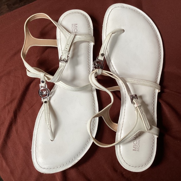 Michael Kors White Sandals Silver-tone Hardware Size unknown - Picture 7 of 10